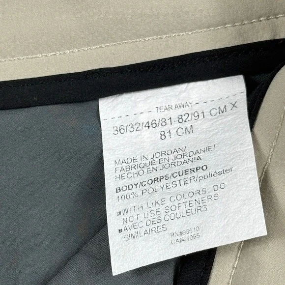 Under Armour Drive Golf Pants Tan Khaki Straight Leg Mens Sz 36/32 - Picture 4 of 9